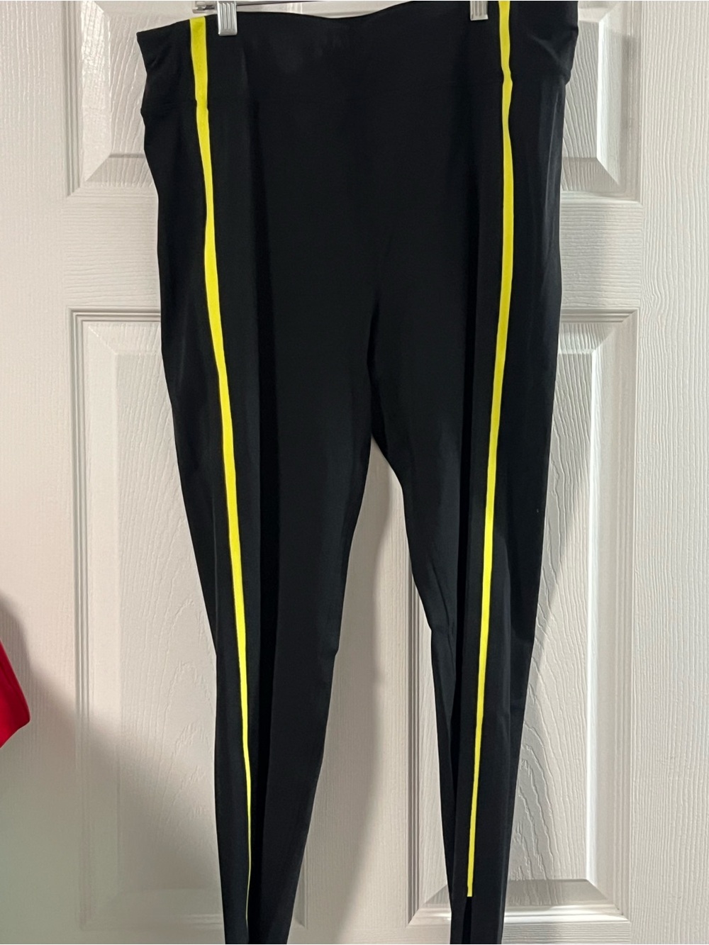 ZYIA Black Neon Tape Luxe High-Rise Leggings 20 NWT